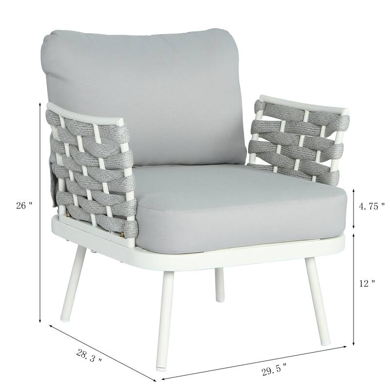 Christopher Knight Home - Langdon Patio Steel Club Chair（Set of 2）