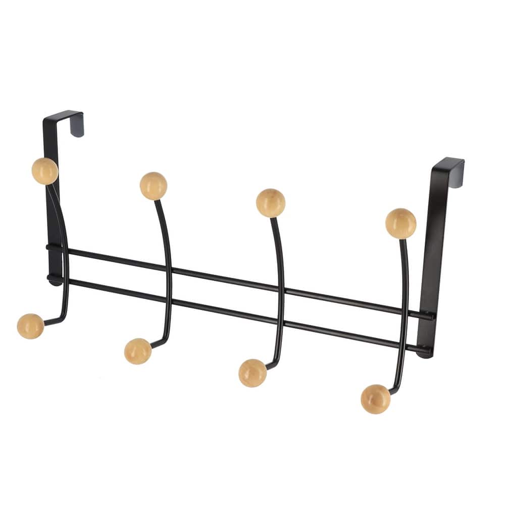 Over The Door Hook Rack with 8 Ball Ends - 15 L x 4 W x 7.5 H