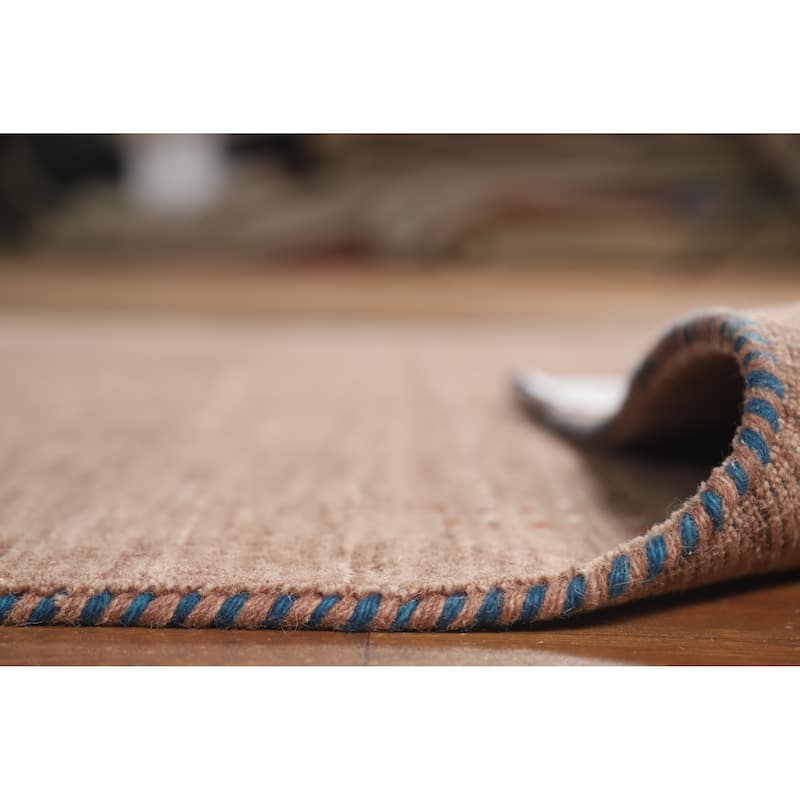 Hand Knotted Oriental 100% Wool Carpet Tribal Animal Pictorial Brown Gabbeh Area Rug - 7' 10'' X 5' 2''