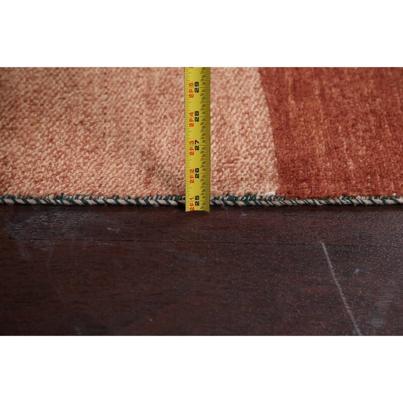 Modern Oriental Gabbeh Kashkoli Runner Rug Wool Hand-knotted Carpet - 2'7" x 10'3"