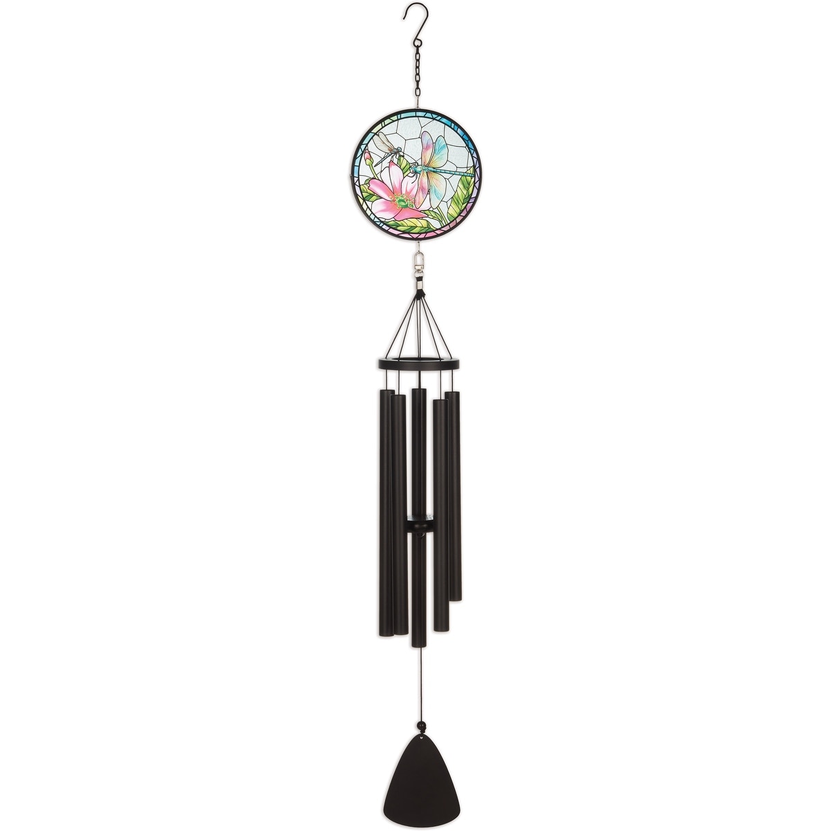 40 inch Dragonfly Stain Glass Wind Chime - 99612