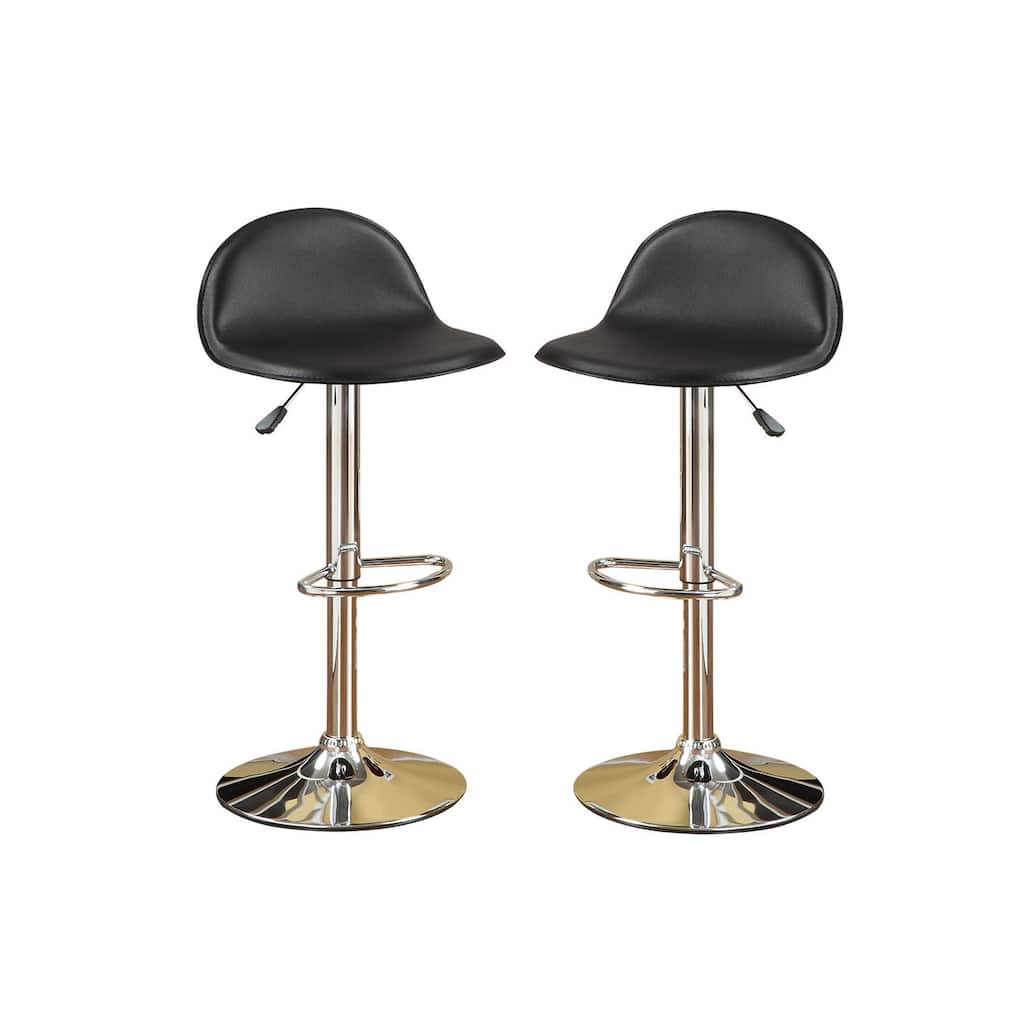 Adjustable Black Pu Bar Stools