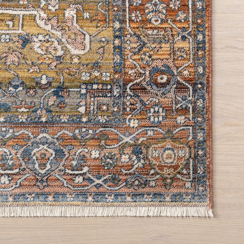 Nuloom Camila Faded Medallion Fringe Area Rug