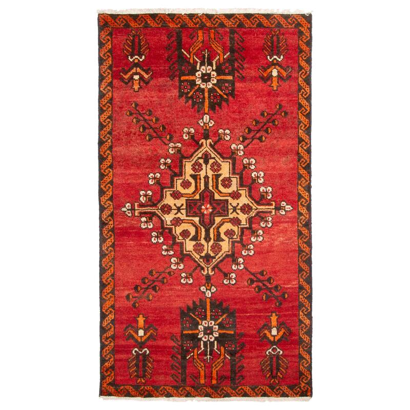 ECARPETGALLERY Hand-knotted Andelz Red Wool Rug - 2'11 x 5'7