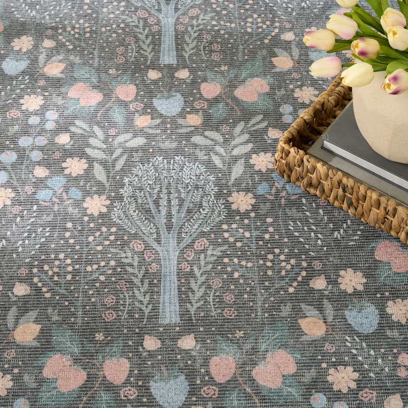 Nourison Botanical Washables Indoor only Chic Floral Area Rug