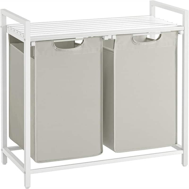 Laundry Basket - 28.8"L x 13"W x 28.4"H - white