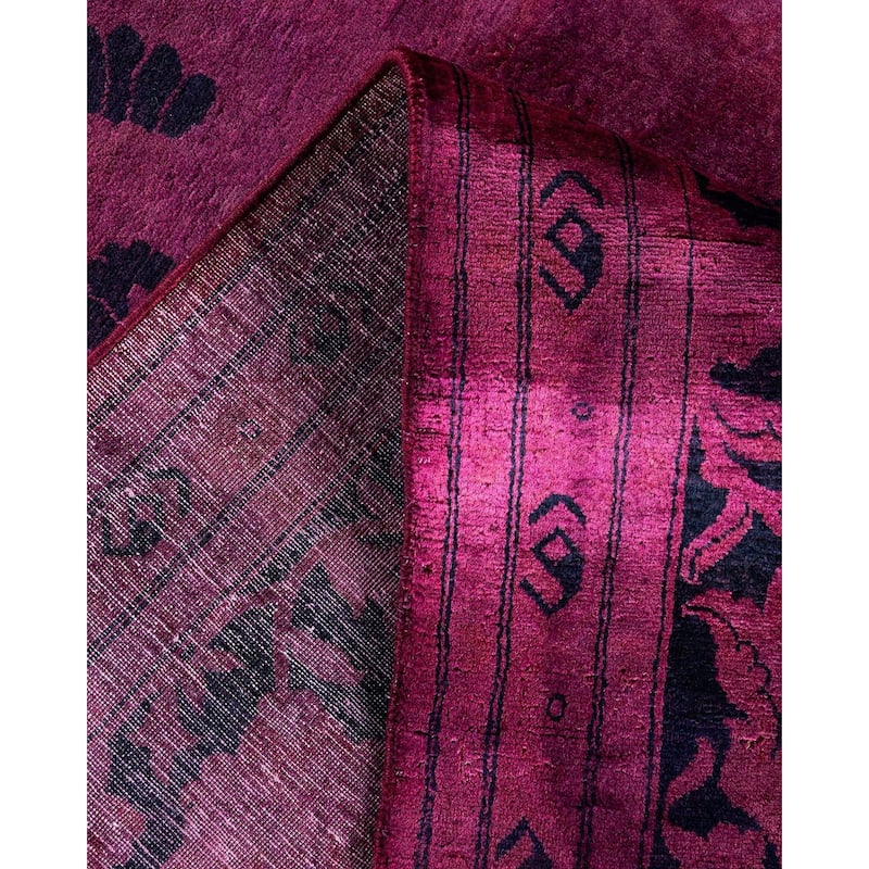 Fine Vibrance, One-of-a-Kind Hand-Knotted Area Rug - Black, 9' 2" x 12' 1" - 9' 2" x 12' 1"