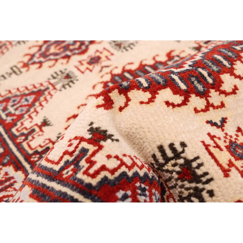 ECARPETGALLERY Hand-knotted Jules Serapi Cream Wool Rug - 2'7 x 8'0