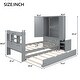 preview thumbnail 4 of 32, Twin Size Platform Bed with Storage Headboard, Footboard, and Pull-Out Trundle