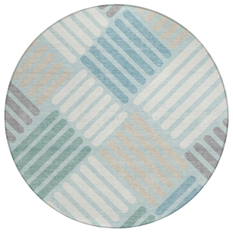 Machine Washable Indoor/ Outdoor Modern Weave Chantille Rug