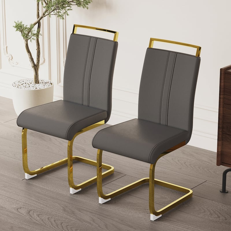 2PCS PU Dining Side Chair