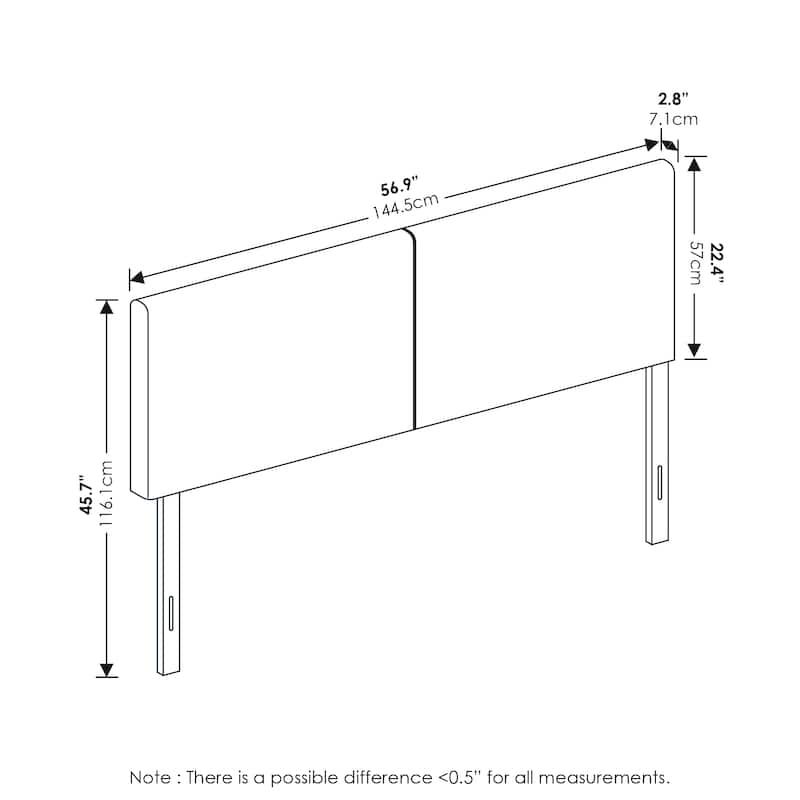 Furinno Roanne Upholstered Headboard