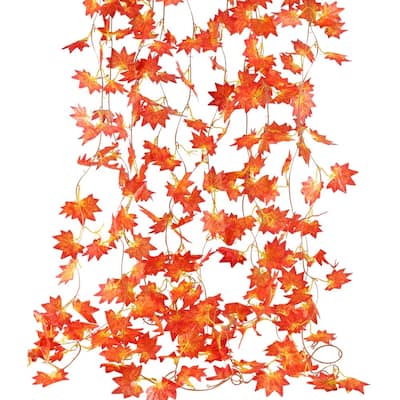 Artificial Silk Fall Maple Leaf Garland Autumn Hanging