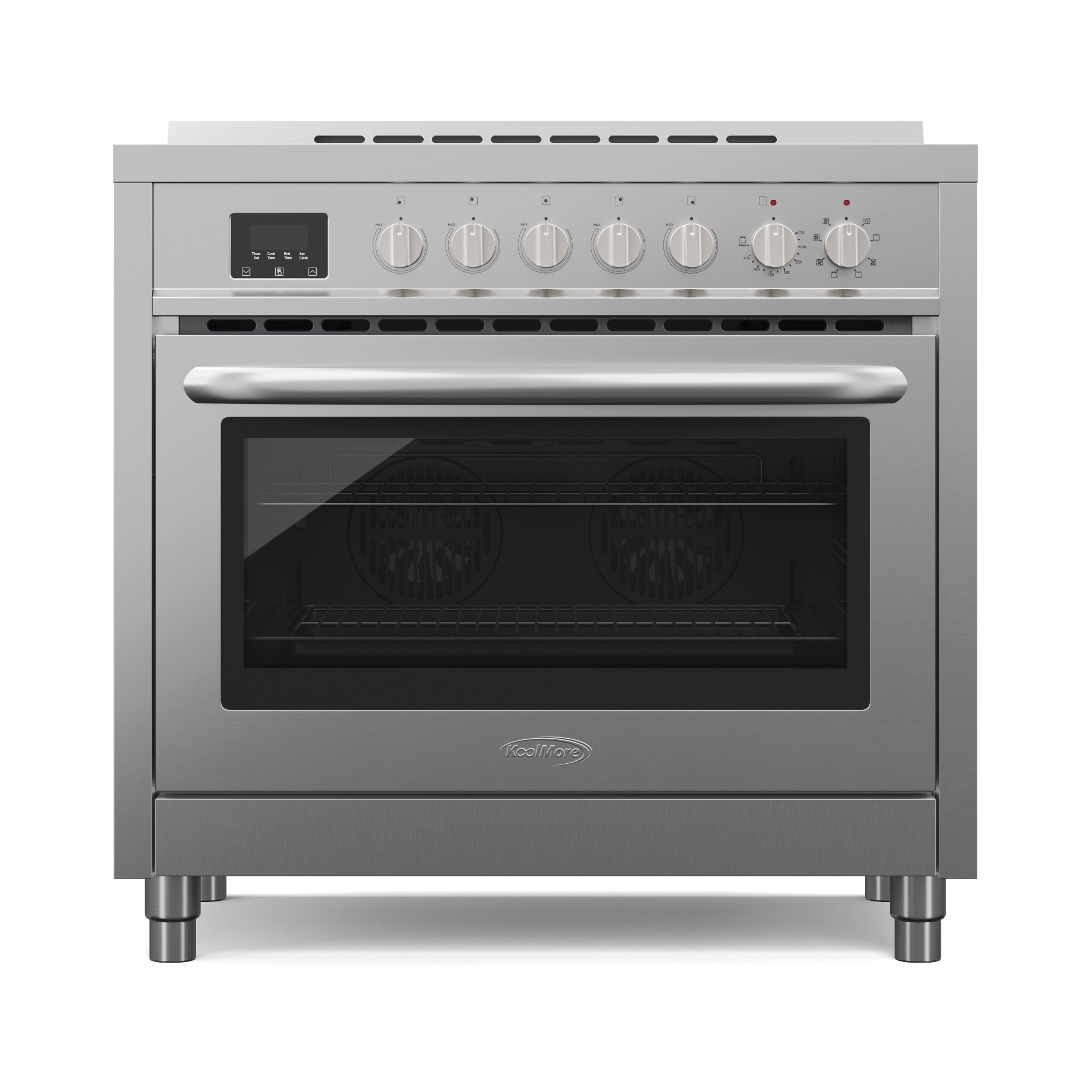 KoolMore 36 in. Professional Electric range Stainless Steel with Legs, 4.3 cu. ft.