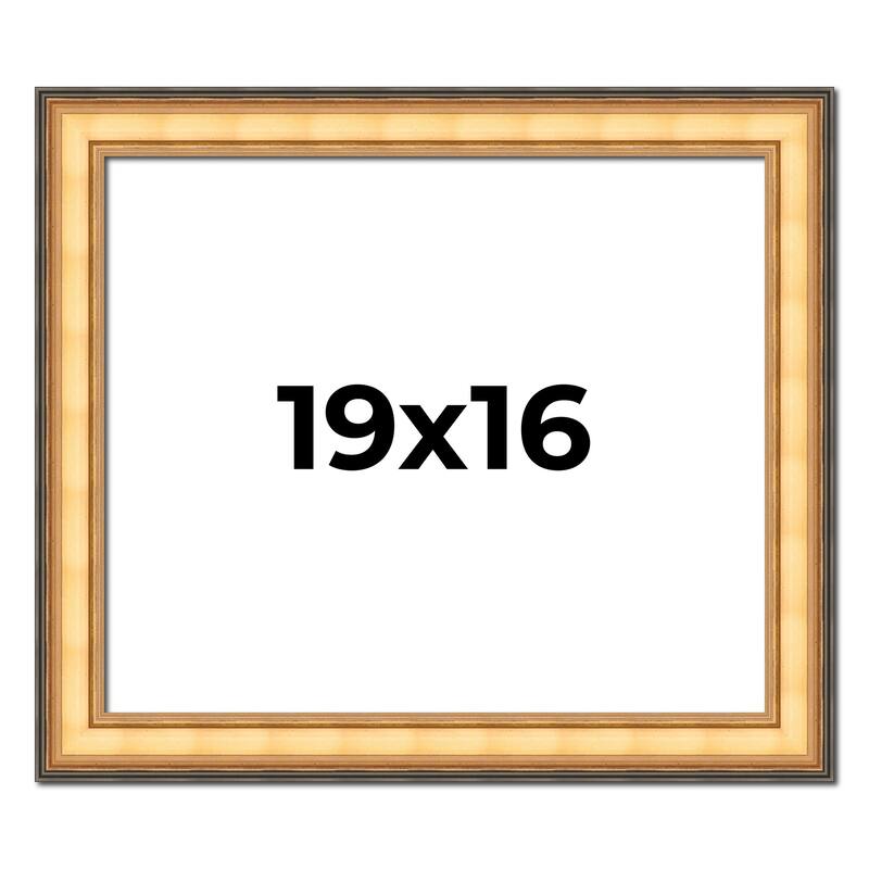 19x16 Frame Gold Plein Aire Solid Wood Picture Frame Width 2 Inches |