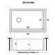 preview thumbnail 7 of 6, Ruvati 30-inch Fireclay Farmhouse Offset Drain Kitchen Sink Single Bowl White - Left Drain -