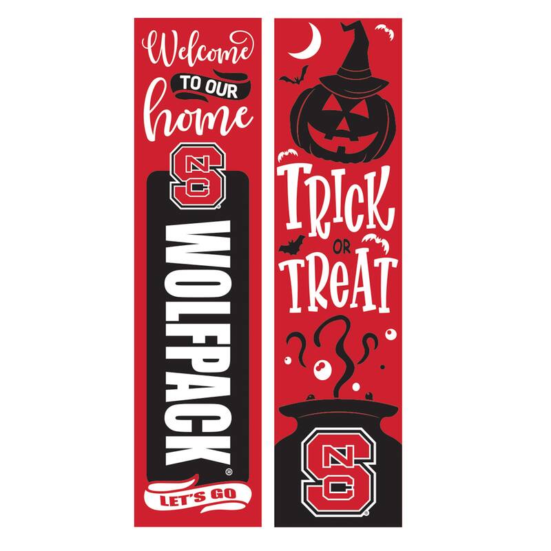 47" Double Sided Seasonal Porch Leaner, North Carolina State University - 47" x 11.25"