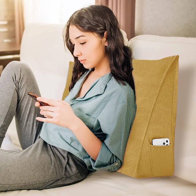 Multipurpose Backrest Reading Wedge Dorm Bunk Decorative Pillow