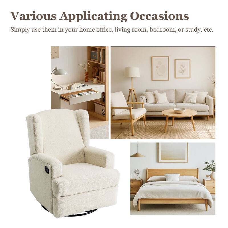 31'' W Manual Glider Swivel Glider Rocker Recliner Nursery Set of 2