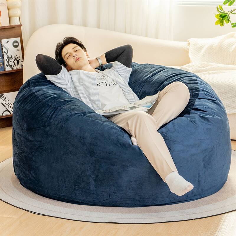 Giant 5' Memory Foam Furniture Bean Bag Chairs with Microfiber Cover