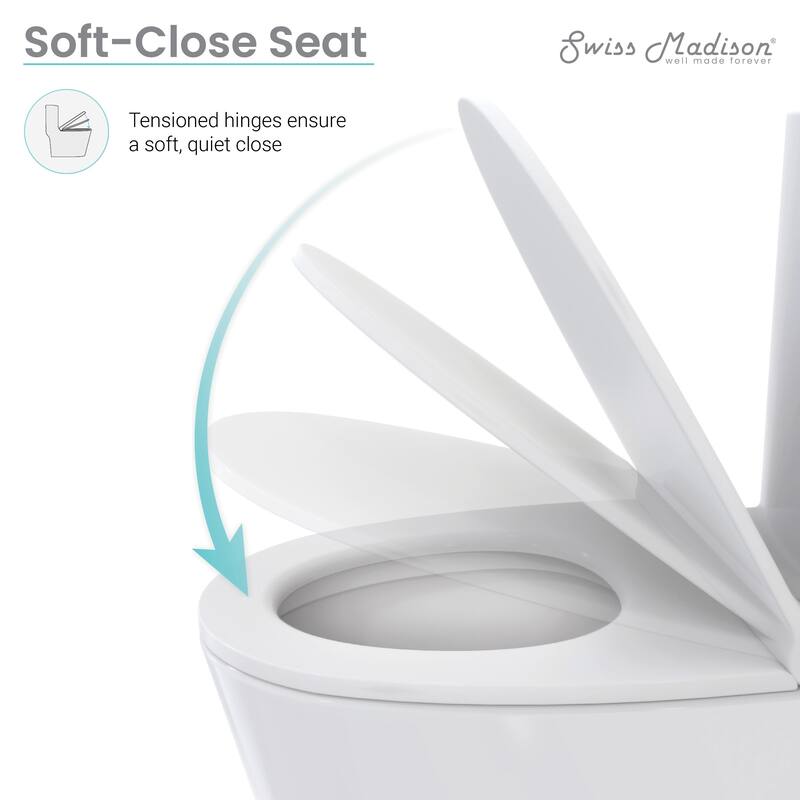 Swiss Madison Dreux High Efficiency One Piece Elongated Toilet with 0.8 GPF Water Saving Elite Technology - White