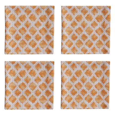 Split P Apricot Watercolor Geo Napkin Set of 4 - 20" x 20"
