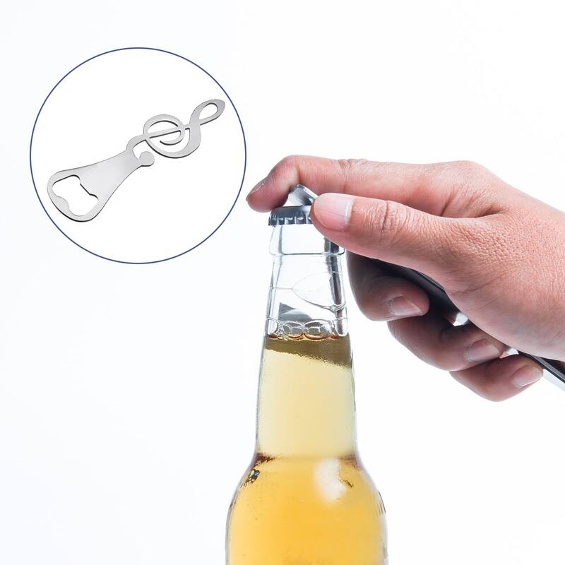 Bottle Opener, 2pcs Metal Flat Beer Bottle Opener, Music Note Openers