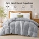 preview thumbnail 64 of 77, All Season Lightweight & Medium Weight White Goose Feather Down Comforter Duvet Insert California King - Medium Weight Light Gray