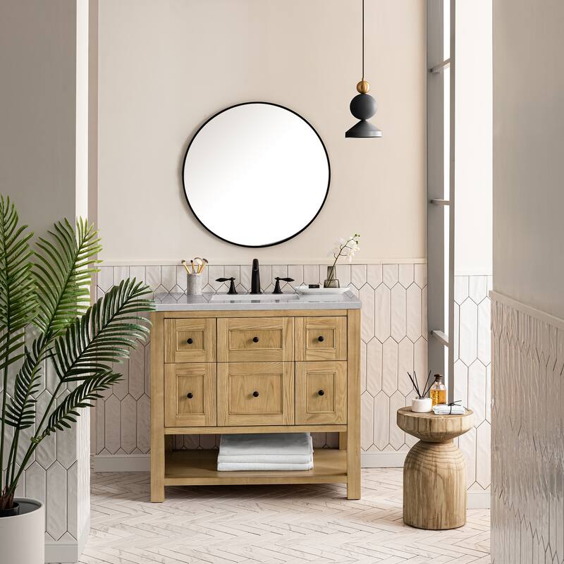 James Martin Vanities Breckenridge 36" Single Vanity, Light Natural Oak