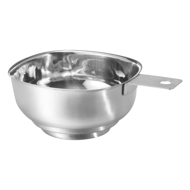 Stainless Steel Canning Funnel, 100mm/ 3.9inch Wide Mouth Jar Funnel with Handle - Silver