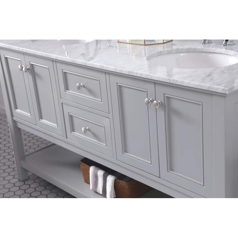 Elegant Lighting VF27060 Metropolis 60" Free Standing Double Basin