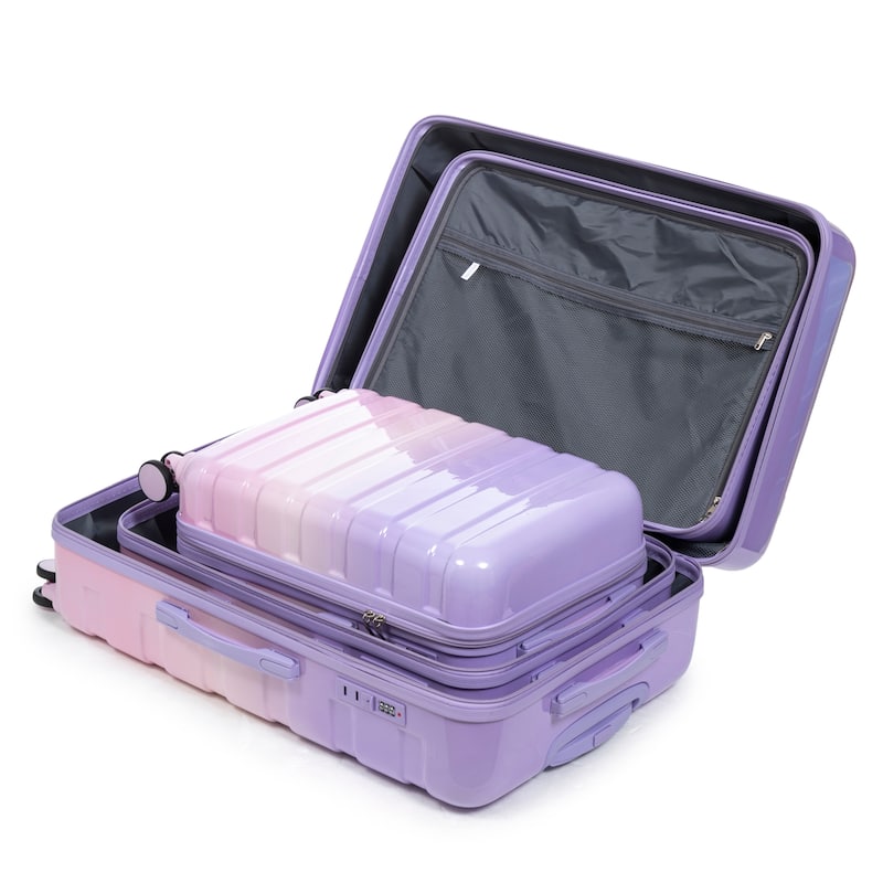 3 Piece Hardside Lightweight Luggage Sets, 20/24/28 Inch Carry on Luggage with TSA Lock and Spinner Wheels, for Home Travel