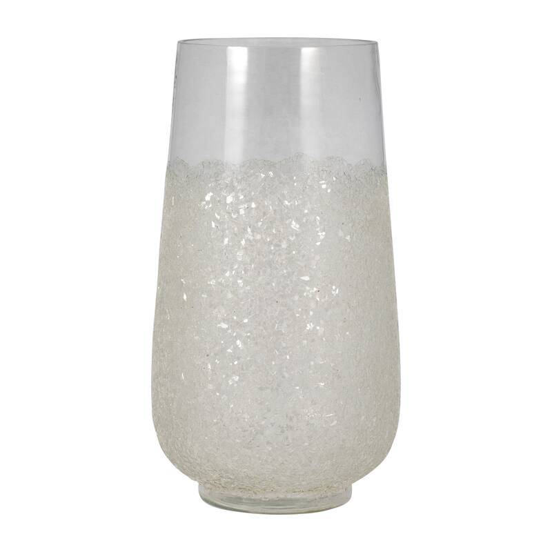 Sagebrook Home Glass, Sugar Vase, Clear, Cylinder, Solid