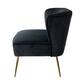 HULALA HOME Monica Modern Velvet Tufted Loveseat with Metal Legs