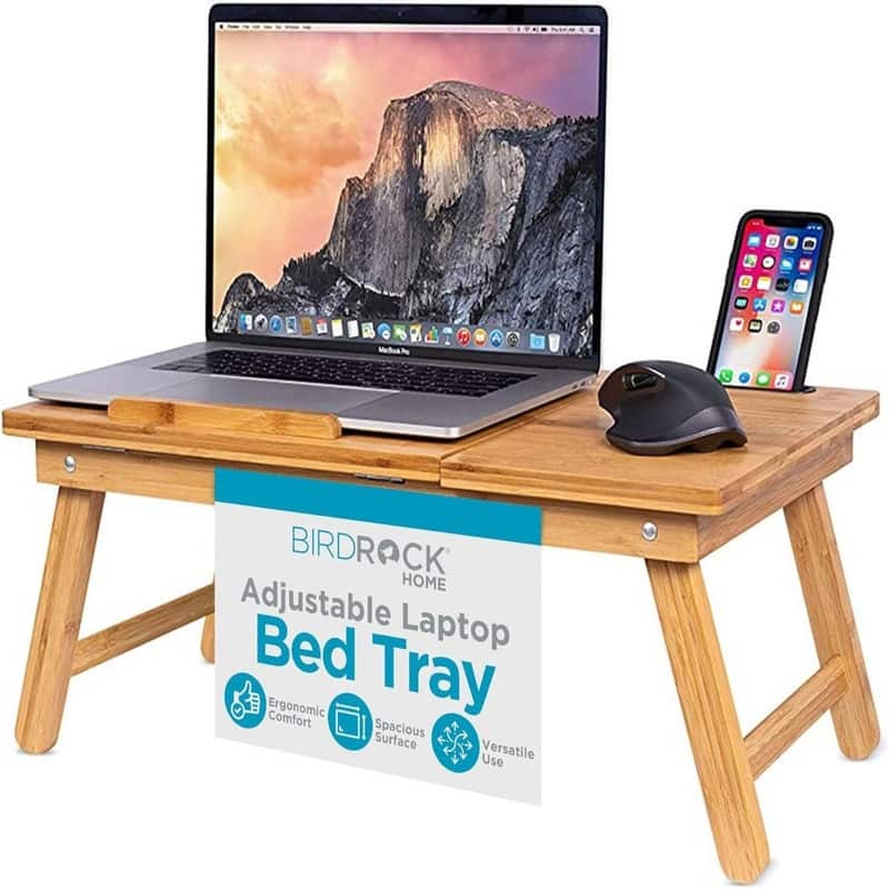 Adjustable Bamboo Laptop Bed Tray