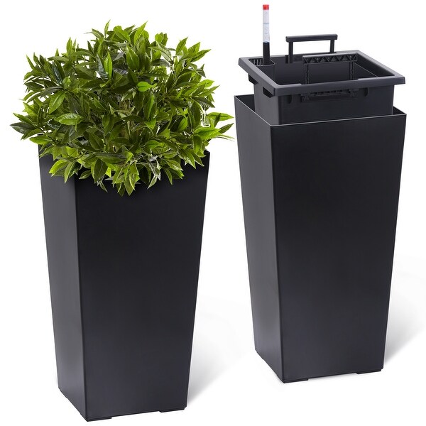 Garden Decor 22.5" Tall Planters with Water Level Monitor