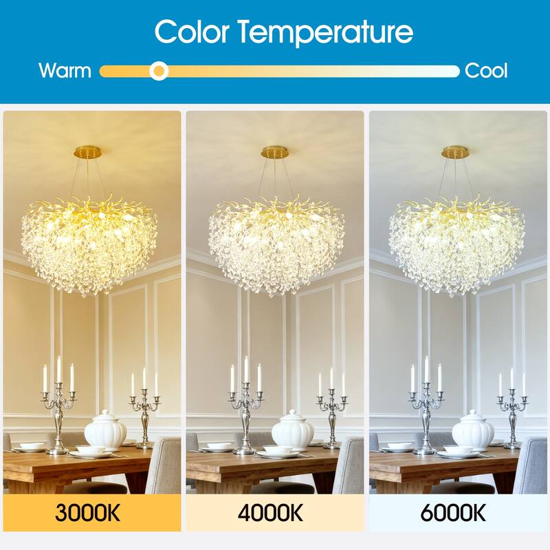 Modern High-End Romantic Golden Branch-Shaped Ceiling Lamp Suitable For Dining Room And Living Room