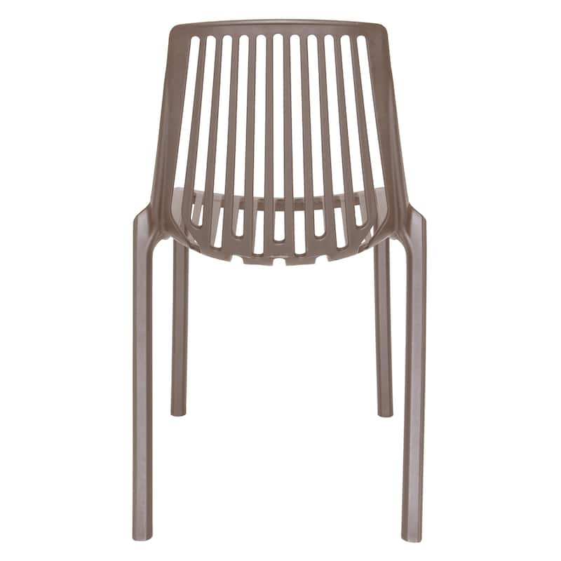 LeisureMod Acken Mid-Century Modern Plastic Dining Chair, Set of 4 - 30.7"