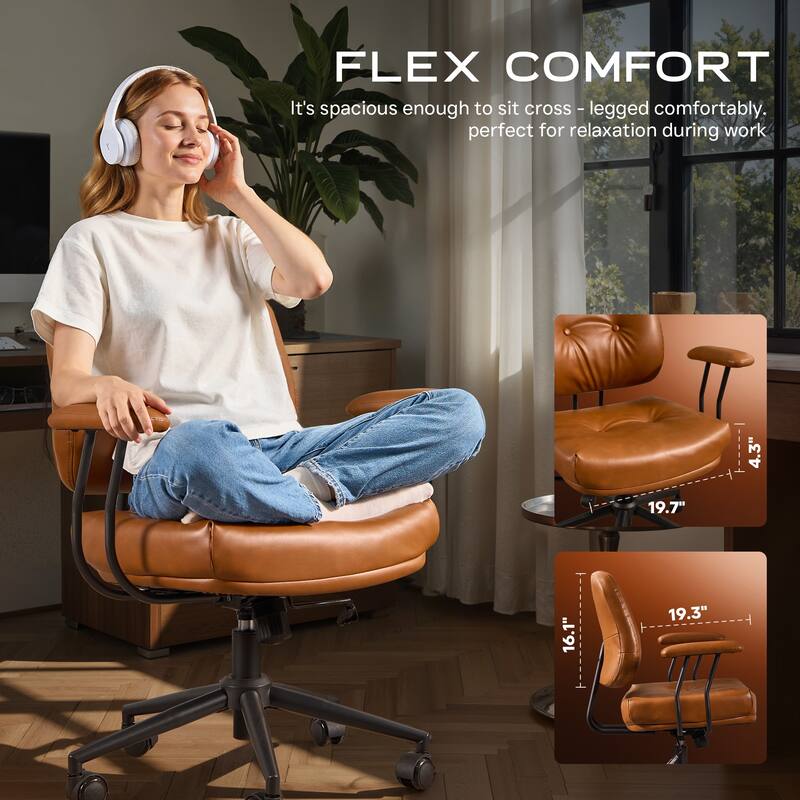 OVIOS Ergonomic PU Office Swivel Chair