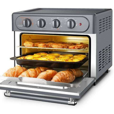 WEESTA 7-in-1 24QT Air Fryer Toaster Oven Combo with Accessories & E-Recipes