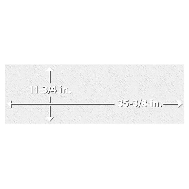 Merola Tile Lumiere Grecque Blanco 11-3/4" x 35-3/8" Ceramic Wall Tile