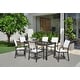 preview thumbnail 1 of 4, Pacific Casual Italica Aluminum & Smoked Glass 7pc Dining Set