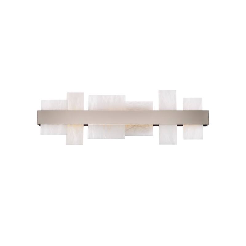 Acropolis 27in LED Bath Vanity & Wall Light 3000K in Aged Brass - Brushed Nickel - 27
