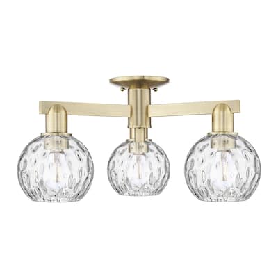 Innovations Lighting 716-3F-10-24 Athens Water Glass Semi-Flush Athens