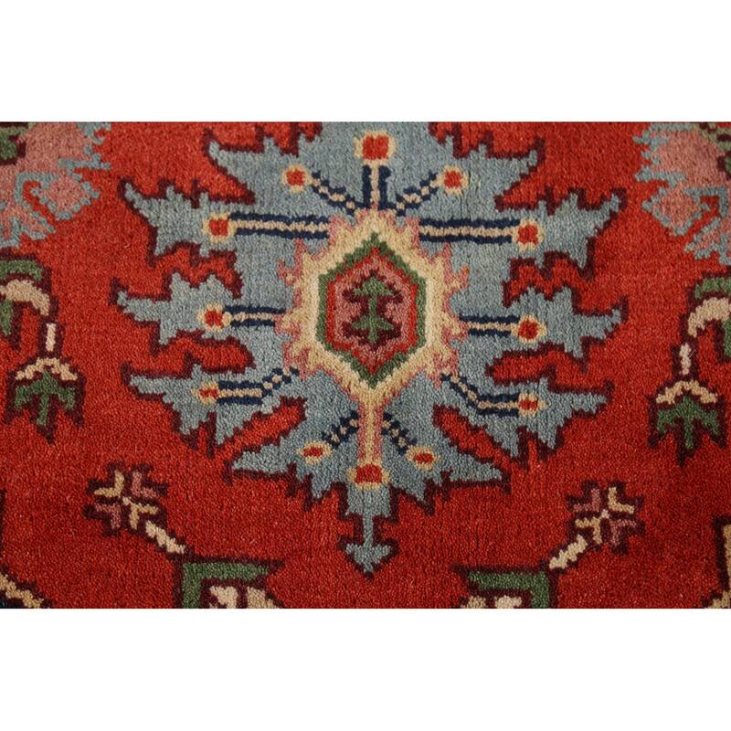 Geometric Heriz Serapi Oriental Area Rug Hand-Knotted Wool Carpet - 7'10"x 9'10"