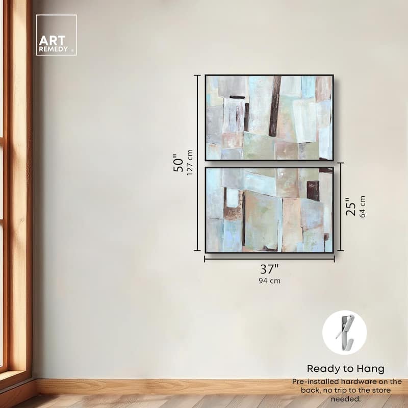Crossed Lines Canvas Set of 2 by Art Remedy