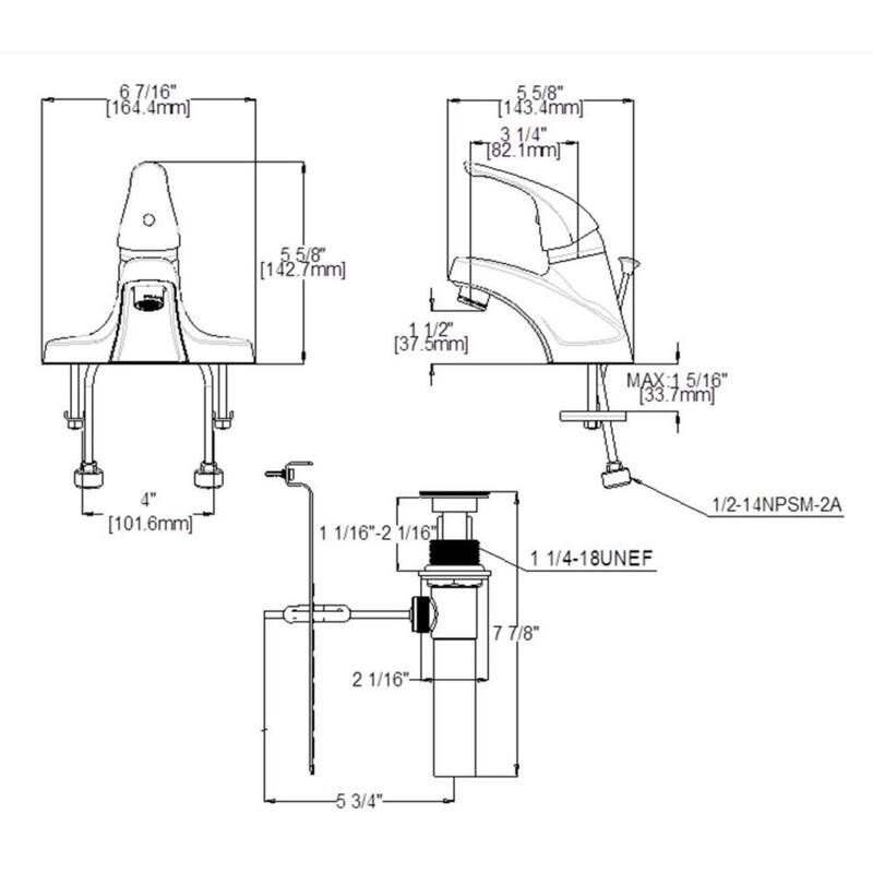 Design House Middleton 1.2 GPM Centerset Bathroom Faucet with Pop-Up