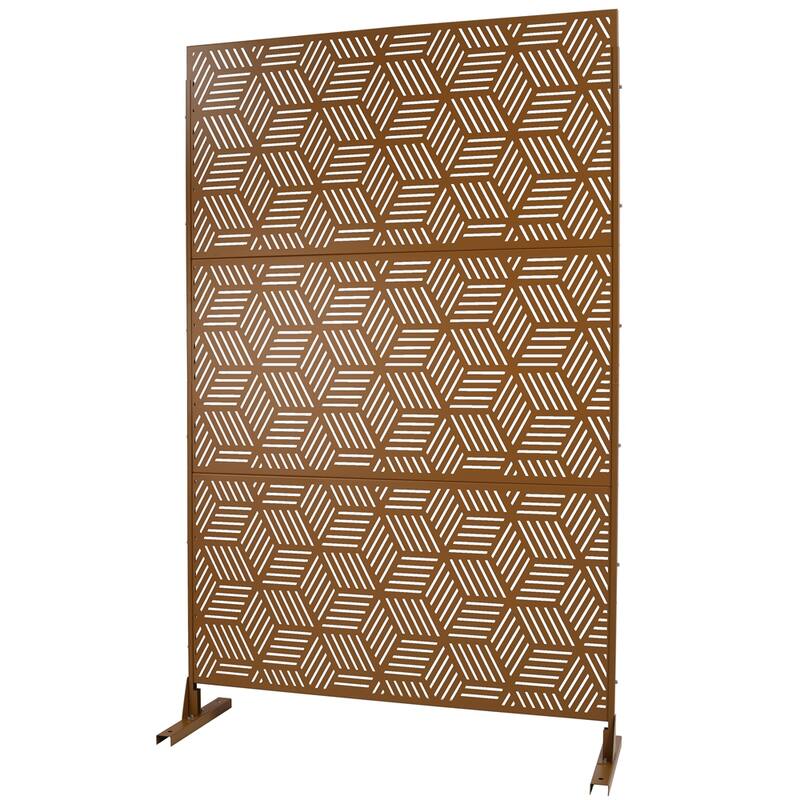 Outdoor & Indoor Privacy Screen Metal Privacy Screen 76" H×48" W