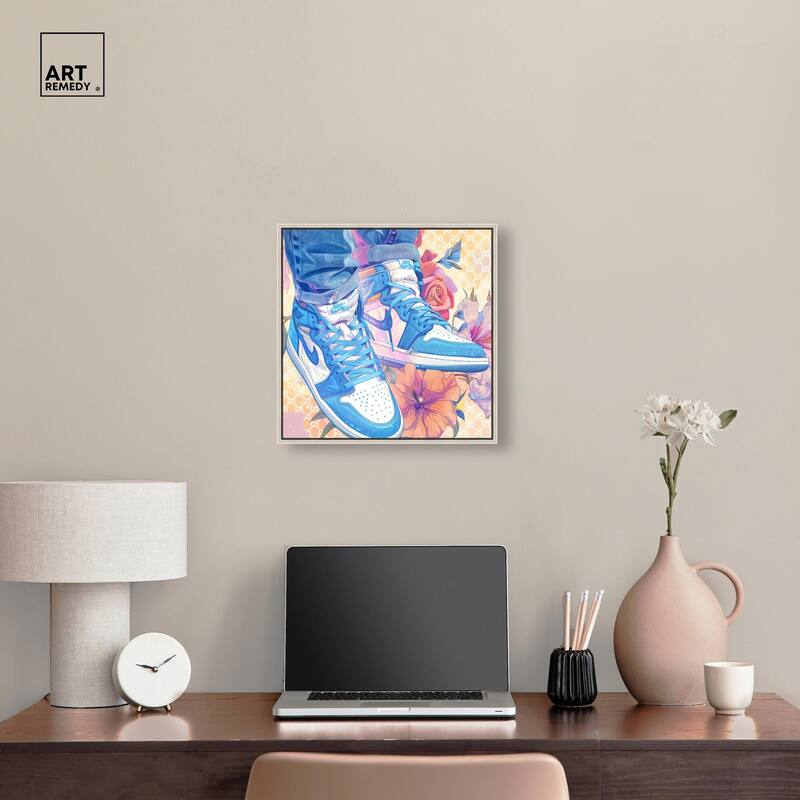 Sneakers in Bloom Canvas by Art Remedy
