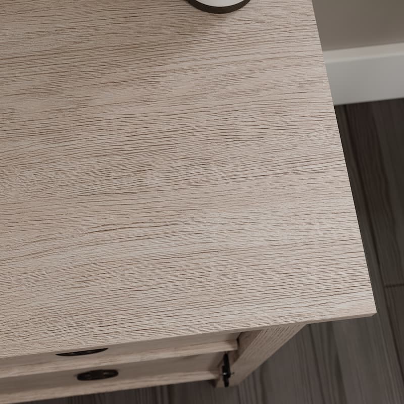 Wood Lateral File with Sophisticated Design, Brown